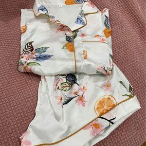 White Satin Bridesmaid PJs-Shein